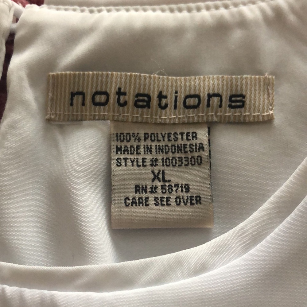 White Notations top - Picture 3 of 6